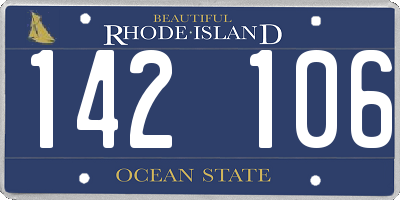 RI license plate 142106
