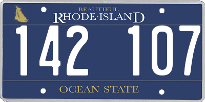 RI license plate 142107