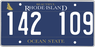 RI license plate 142109
