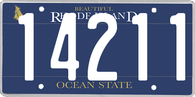 RI license plate 14211
