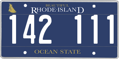 RI license plate 142111