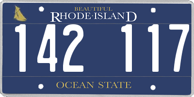 RI license plate 142117