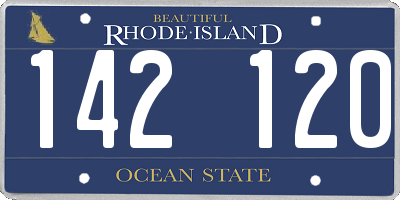 RI license plate 142120