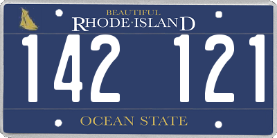 RI license plate 142121