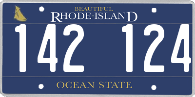 RI license plate 142124