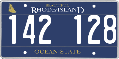 RI license plate 142128