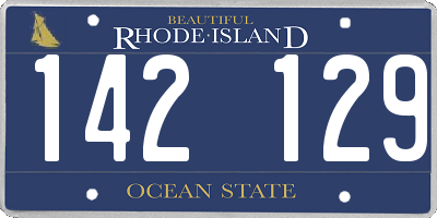 RI license plate 142129