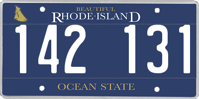 RI license plate 142131