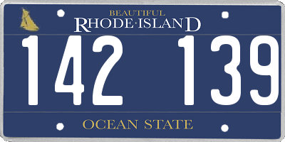 RI license plate 142139