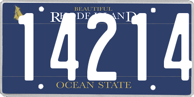 RI license plate 14214