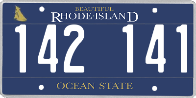 RI license plate 142141