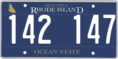 RI license plate 142147
