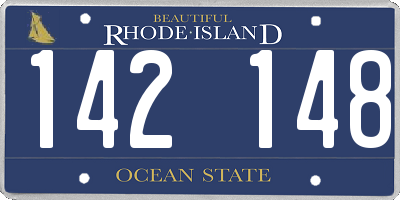 RI license plate 142148