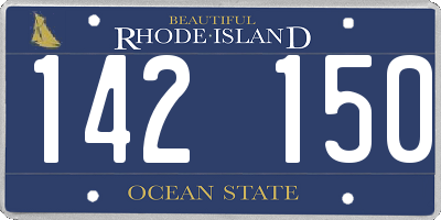 RI license plate 142150