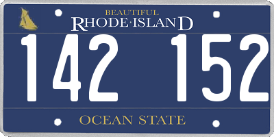 RI license plate 142152