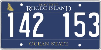 RI license plate 142153