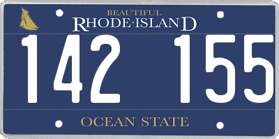 RI license plate 142155