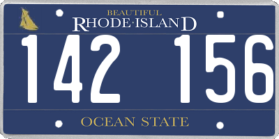 RI license plate 142156