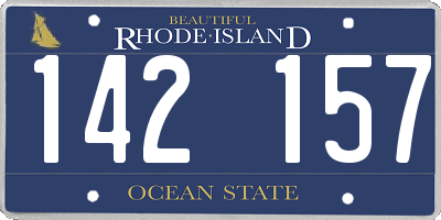 RI license plate 142157
