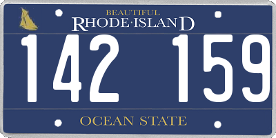 RI license plate 142159