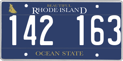 RI license plate 142163