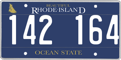 RI license plate 142164