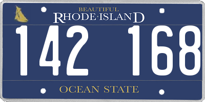 RI license plate 142168