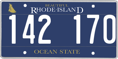 RI license plate 142170
