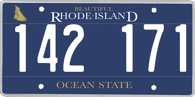 RI license plate 142171