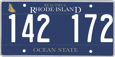 RI license plate 142172
