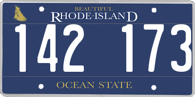 RI license plate 142173