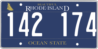 RI license plate 142174