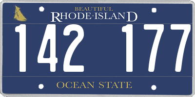 RI license plate 142177