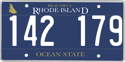 RI license plate 142179
