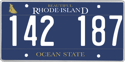 RI license plate 142187