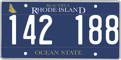 RI license plate 142188