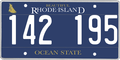 RI license plate 142195