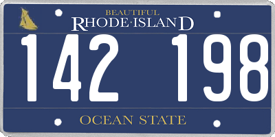 RI license plate 142198