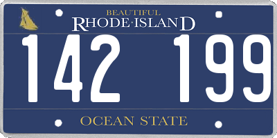 RI license plate 142199