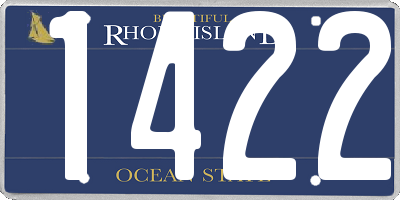 RI license plate 1422