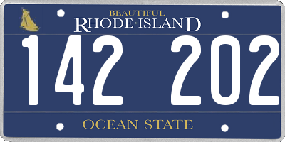 RI license plate 142202