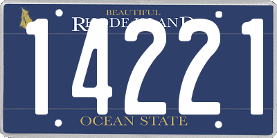 RI license plate 14221