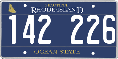 RI license plate 142226