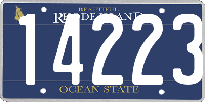 RI license plate 14223