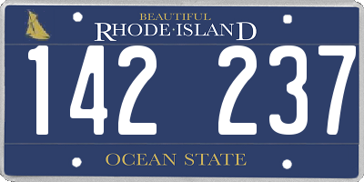 RI license plate 142237