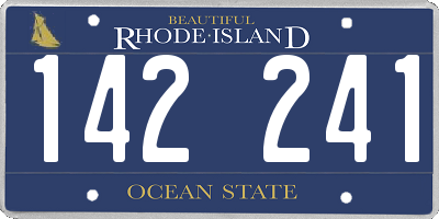 RI license plate 142241