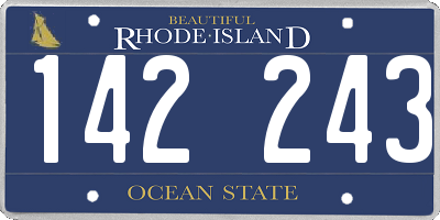 RI license plate 142243