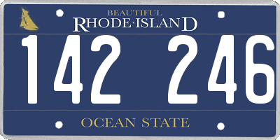 RI license plate 142246