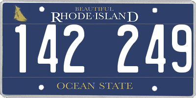 RI license plate 142249