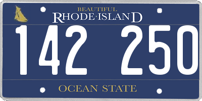 RI license plate 142250